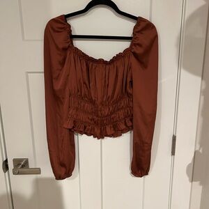 Bar III Ruffled Blouse
